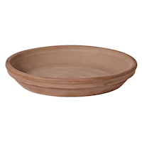 Soucoupe ronde en terre cuite Duo Clay, 100 % naturel, tailles variées, brun Front_Elevated
