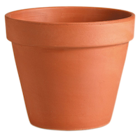 Standard Clay Terra Cotta Round Planter, 100% Natural, Assorted Sizes, Brown