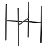 Scott Tall Metal Plant Stand For Indoor & Outdoor, Assorted Sizes, Black Front_Angled_Right