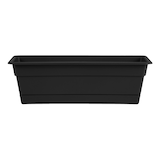 Bloem Dura Cotta Window Box Rectangular Planter, Plastic, Assorted Sizes, Black Front_Elevated