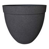 Southern Patio Summerside Tall Outdoor Planter, 15-in W x 14-in H x 15-in D, Black Front_Flat