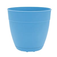 Bloem Dayton Series Round Planter, Plastic, Assorted Sizes, Blue Front_Elevated