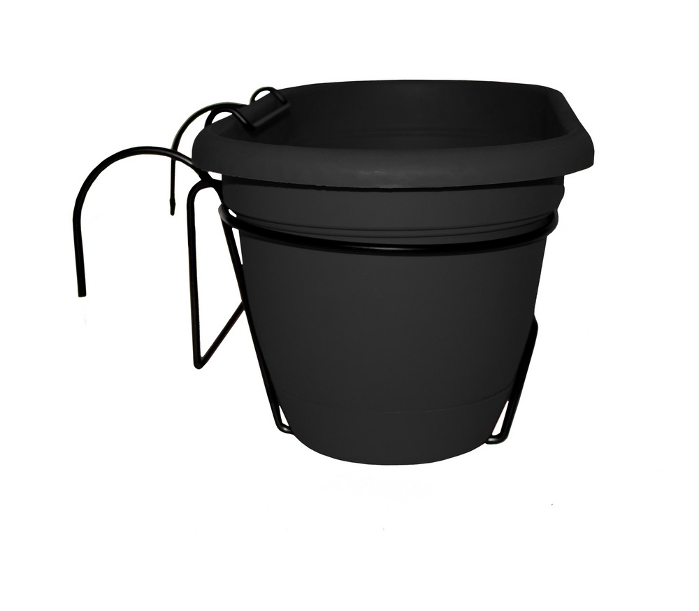 Bloem Lucca Self Watering Plastic Oval Balcony Window Box Planter, 18