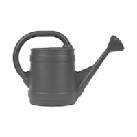 Outdoor Plastic Watering Can, 7.5-L, Grey Front_Flat