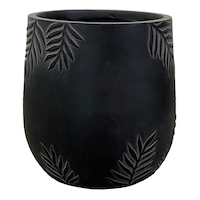 Fernando Self Watering Round Planter Pot, Assorted Sizes, Black