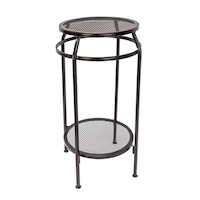 Panacea 2-Tier Tall Metal Plant Stand, 20-in, Black