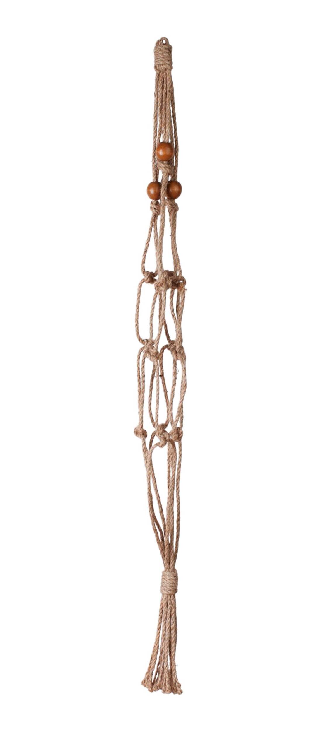 Jute Plant Hanger, Natural, 30-in Front_Flat