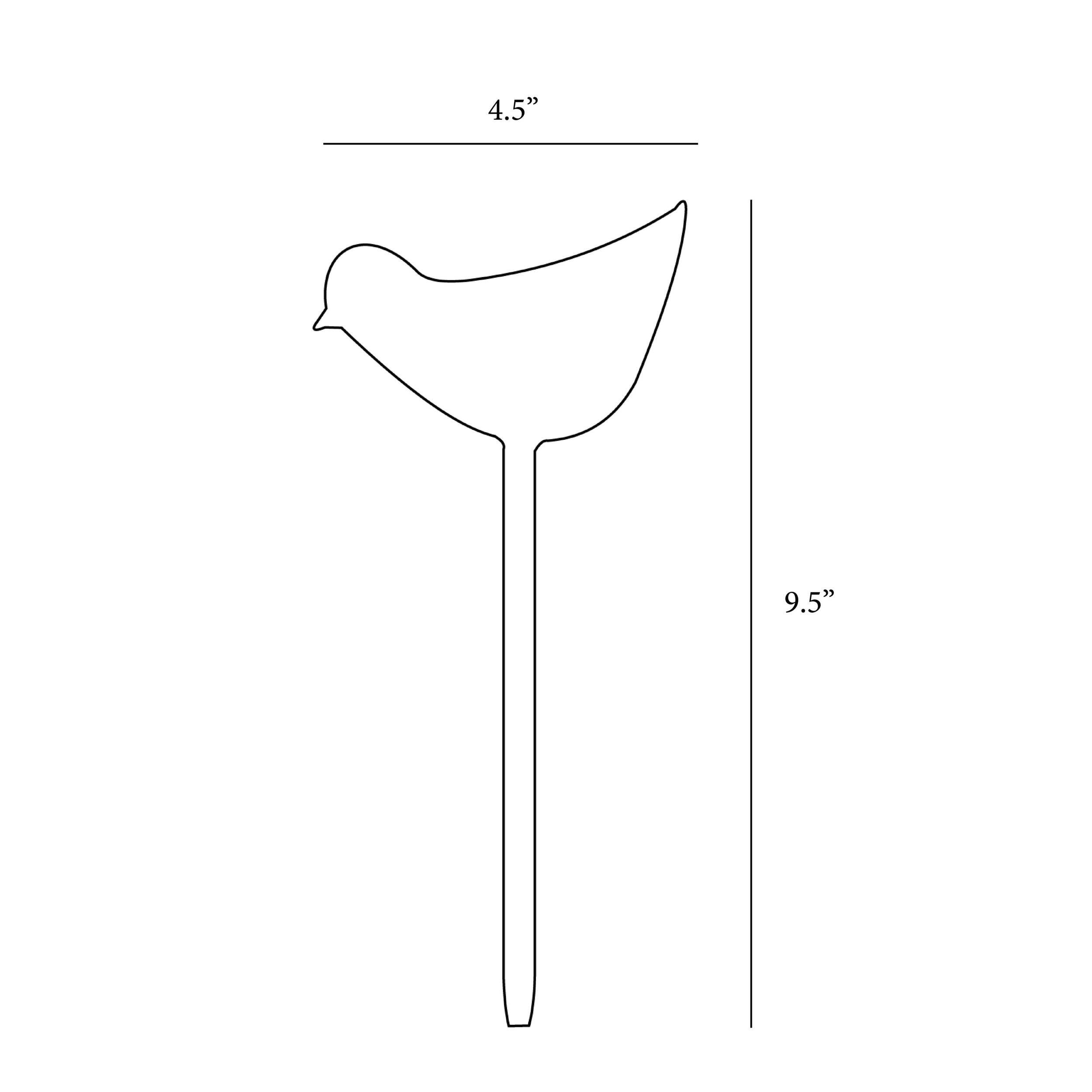Glass Bird Watering Globes/Bulbs, 2-pk Side_Left