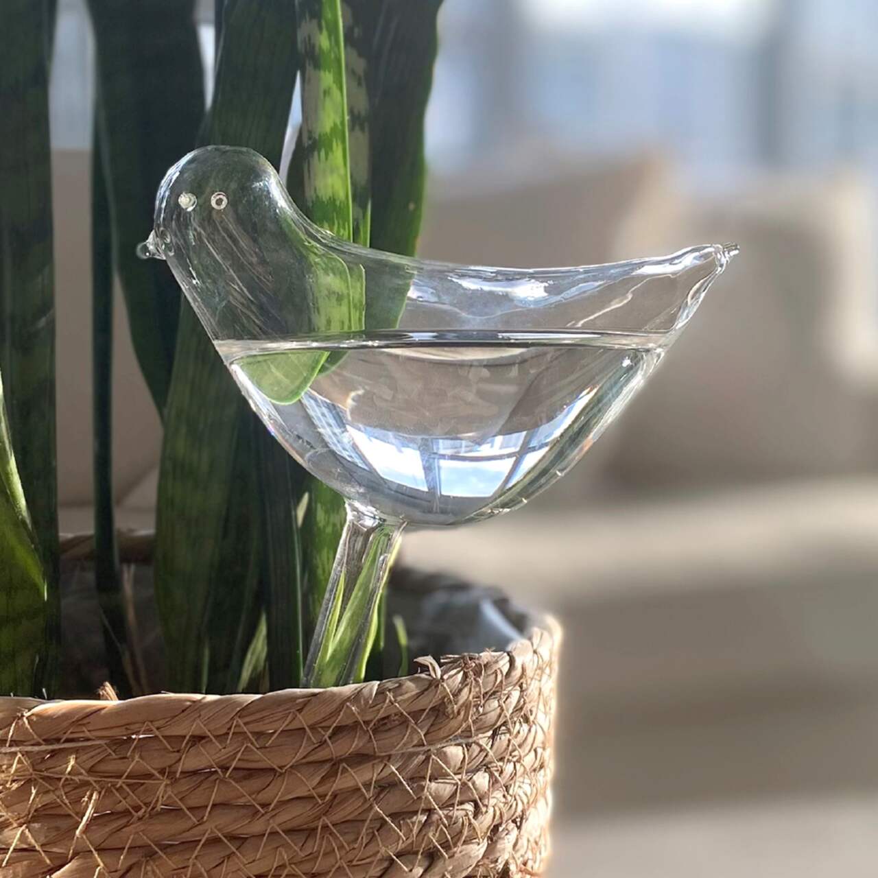 Glass Bird Watering Globes/Bulbs, 2-pk