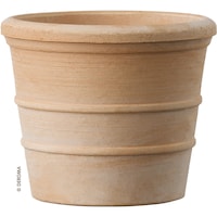 Mini jardinière en céramique à lignes rondes Vaso, 4 po, terre cuite Front_Elevated