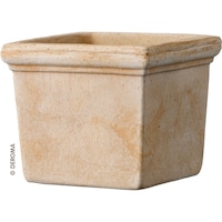 Mini jardinière en céramique carrée Vaso, 4 po, terre cuite Front_Three_Fourths_Angled_Left