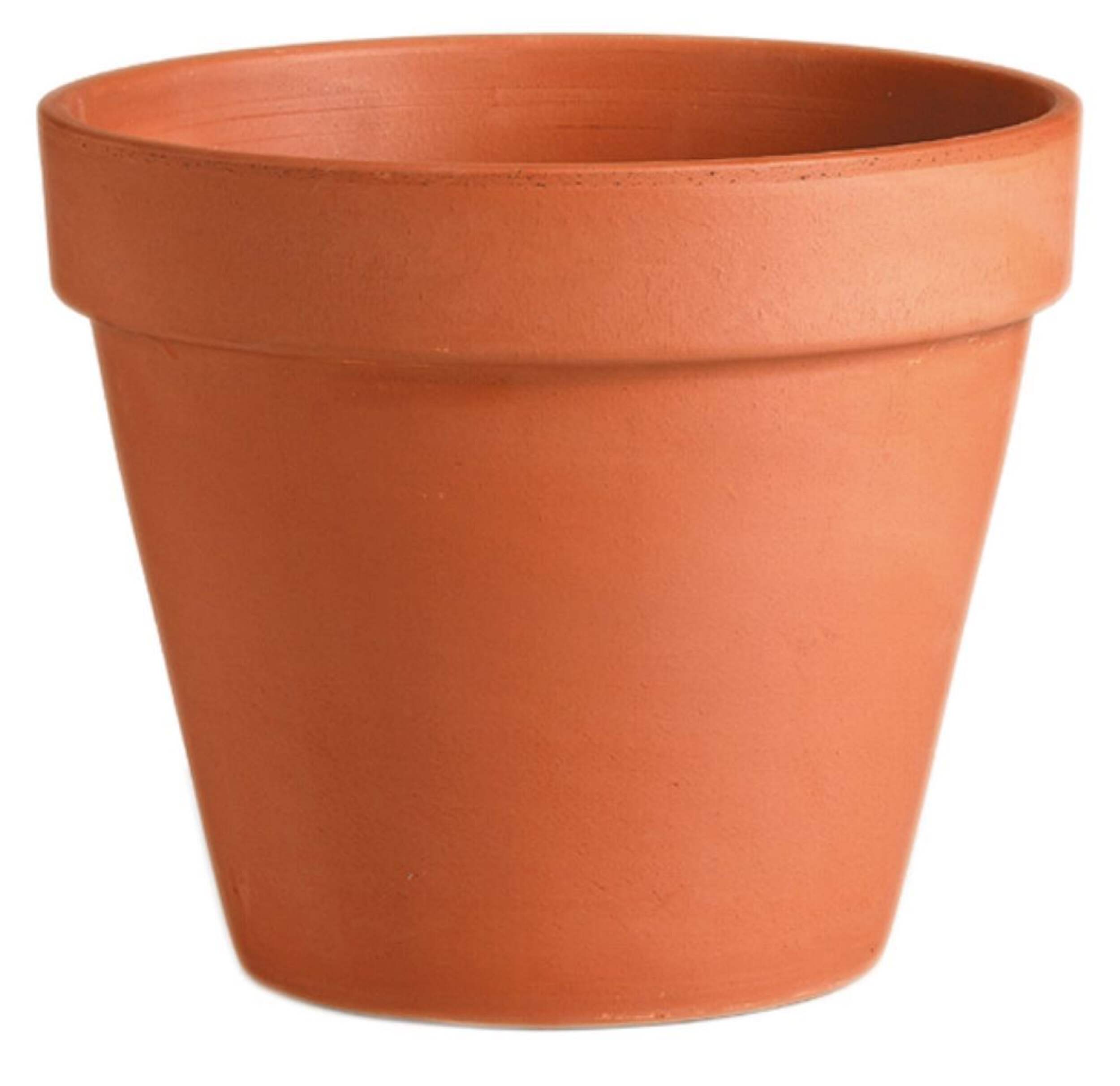 Deroma Clay Terra Cotta Planter Pot, 100% Natural, Brown Front_Elevated