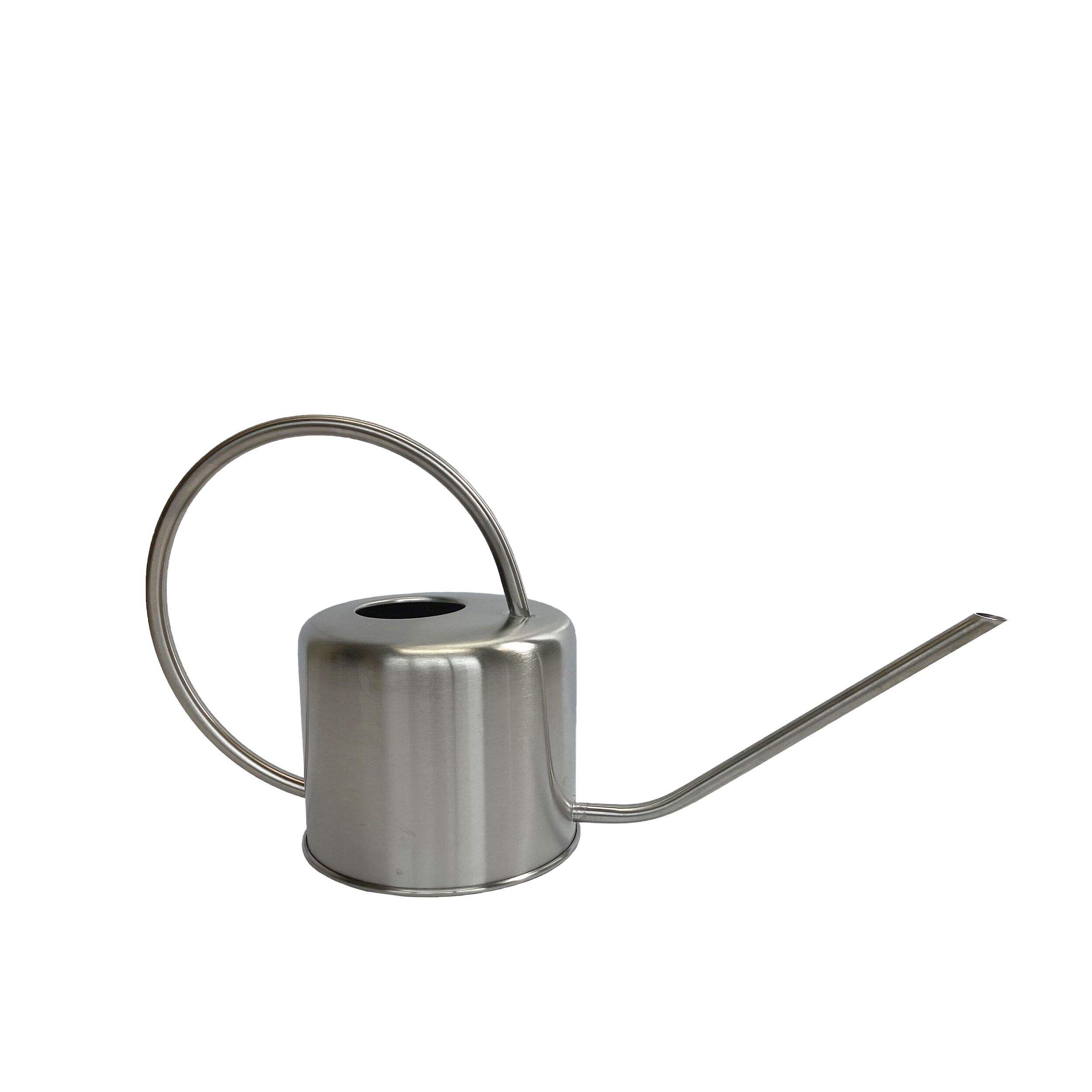 Lightweight Metal Watering Can, 1.3-L, Silver Side_Right