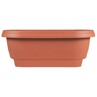 Bloem Classic Plastic Round Deck Rail Planter, 24-in, Assorted Colours Front_Flat