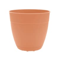 Bloem Dayton Series Round Planter, Recycled Material, Assorted Sizes, Terra Cotta Front_Elevated
