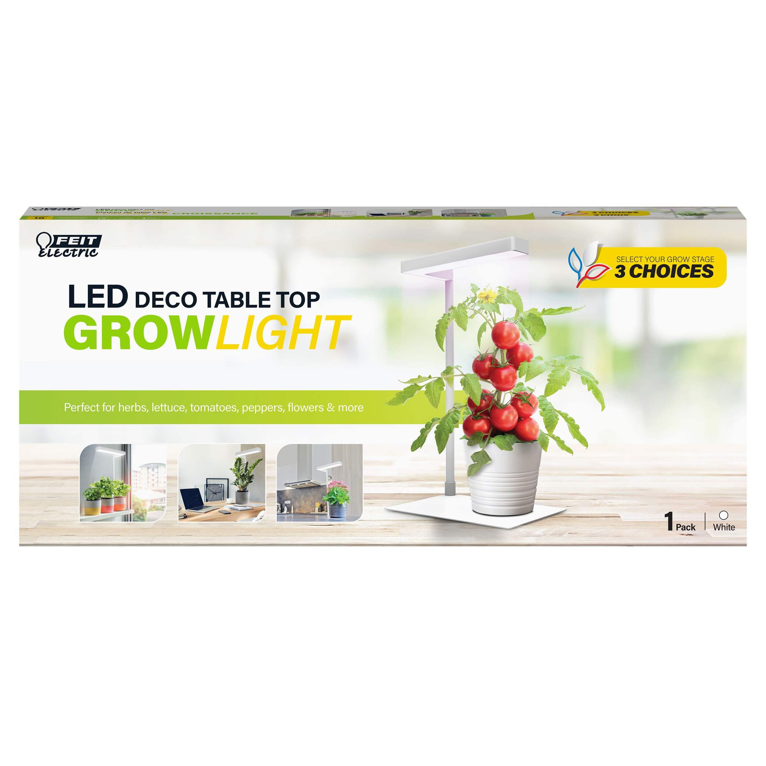 Feit Electric Tabletop LED Grow Light, 14Watt, 17in, White Canadian