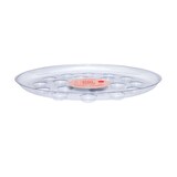 Carpet Saver Round Plastic Plant Saucer, Assorted Sizes, Clear Front_Elevated