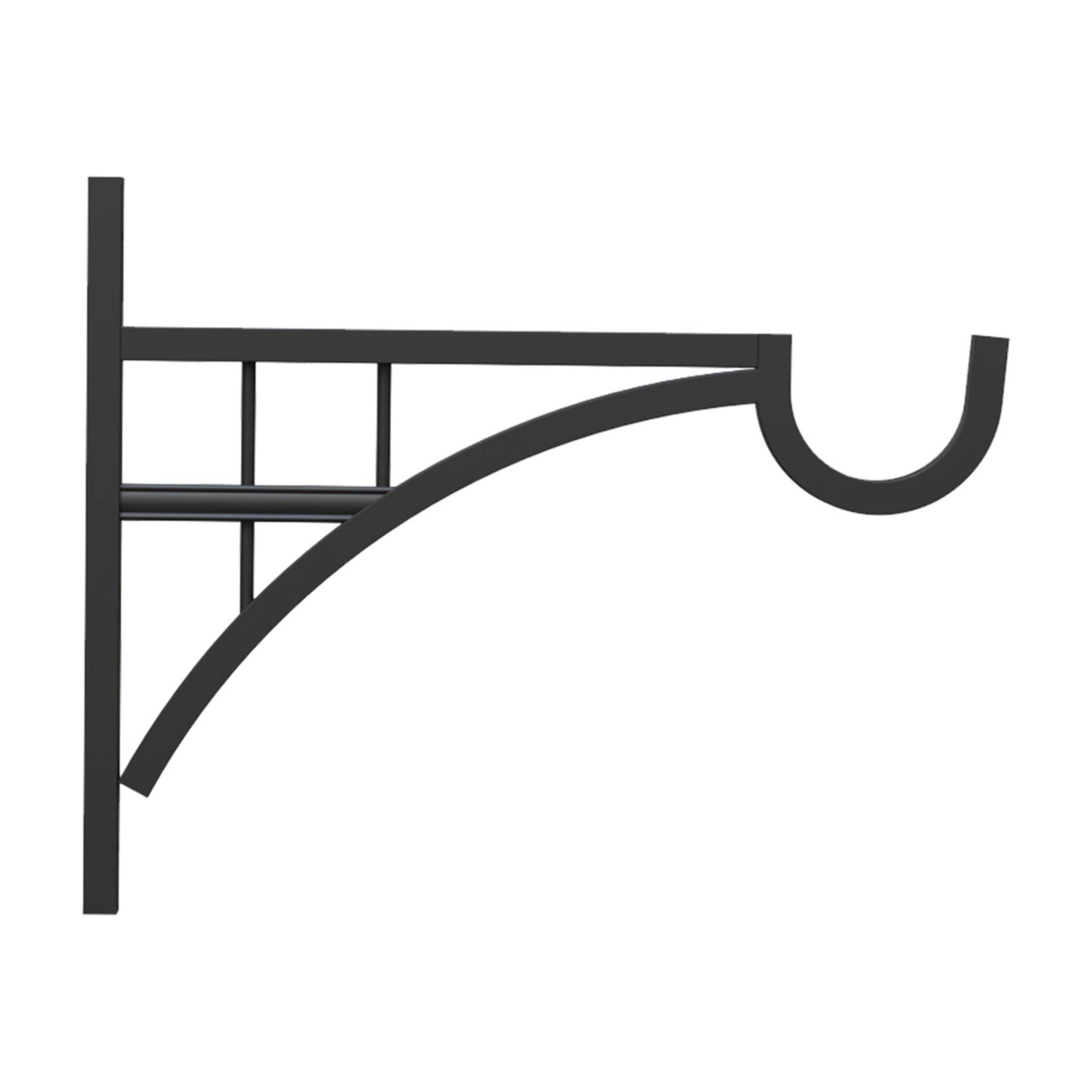 Panacea Modern Farmhouse Steel Plant Hook/Bracket For Hanging Basket Planters, 12-in, Black Front_Elevated