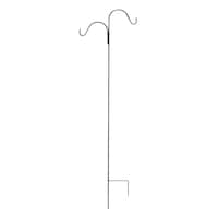 Panacea Round Double Heavy Duty Thick Steel Plant Hanger Shepherd Hook, UV Resistant, 84-in