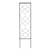 Panacea Stained Glass Metal Trellis, 48-in, Black Front_Flat