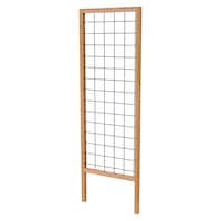 Panacea Wood Framed Steel Wire Grid Trellis, 72-in, Cedar Front_Angled_Left
