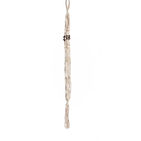 Primitive Planters Beaded Cotton Woven Plant Hanger, 42-in, Brown Front_Flat