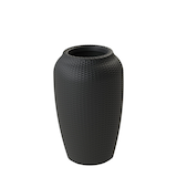 Algreen Outdoor Tall Wicker Planter, Round, 24-in, Black Front_Elevated