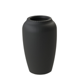 Algreen Outdoor Tall Wicker Planter, Round, 28-in, Black Front_Elevated