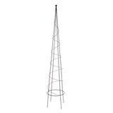 Panacea Outdoor Steel Spiral Freestanding Obelisk, 60-in, Black Front_Elevated