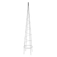 Panacea Outdoor Steel Spiral Freestanding Obelisk, 60-in, Black Front_Elevated