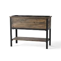 Panacea Urban Gardener Distressed Wood Elevated Planter with Shelf
