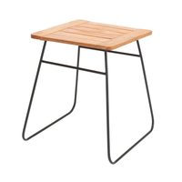 Panacea Square Teak Eucalyptus Wood Plant Stand, 20-in Front_Angled_Left