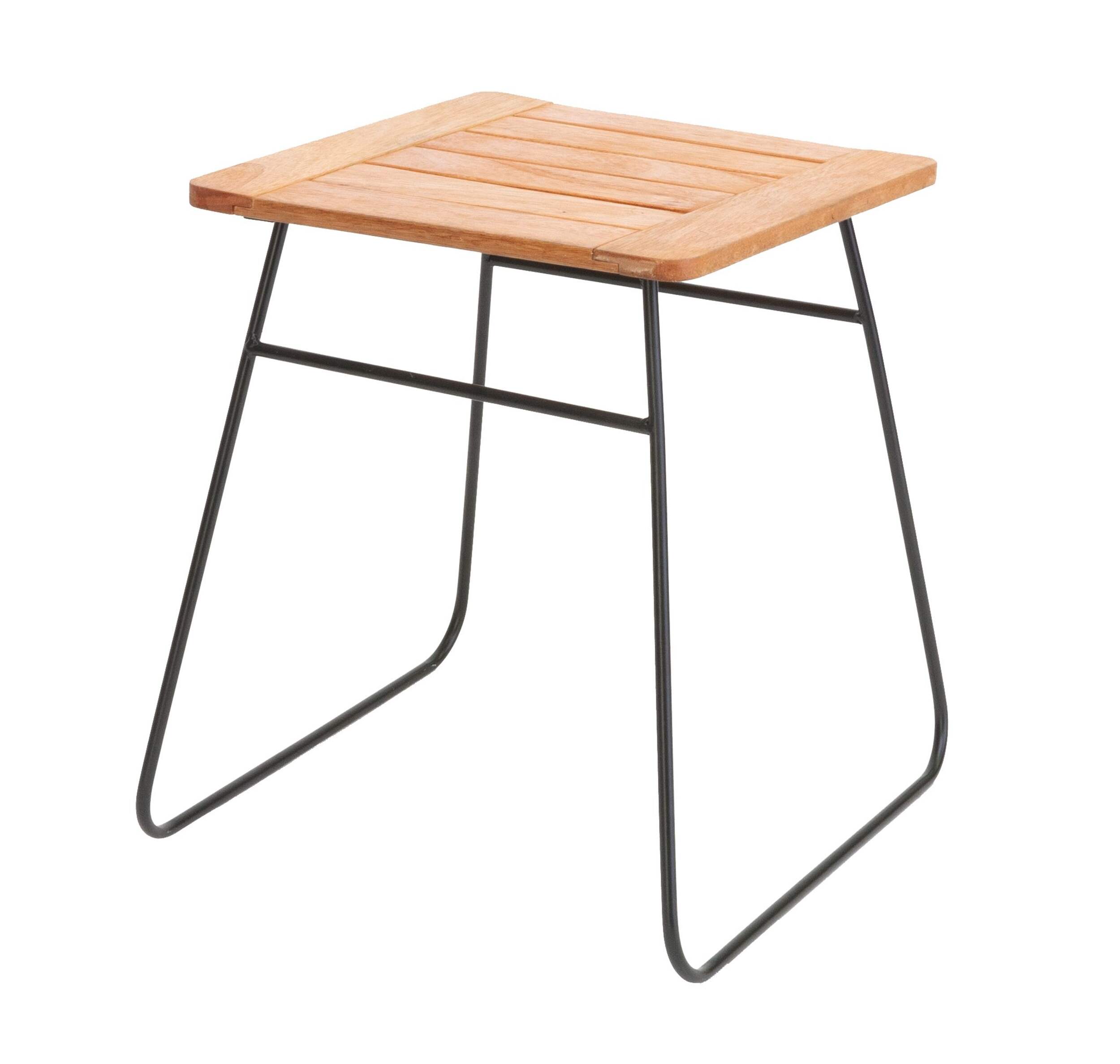 Panacea Square Teak Eucalyptus Wood Plant Stand, 20-in Front_Angled_Left