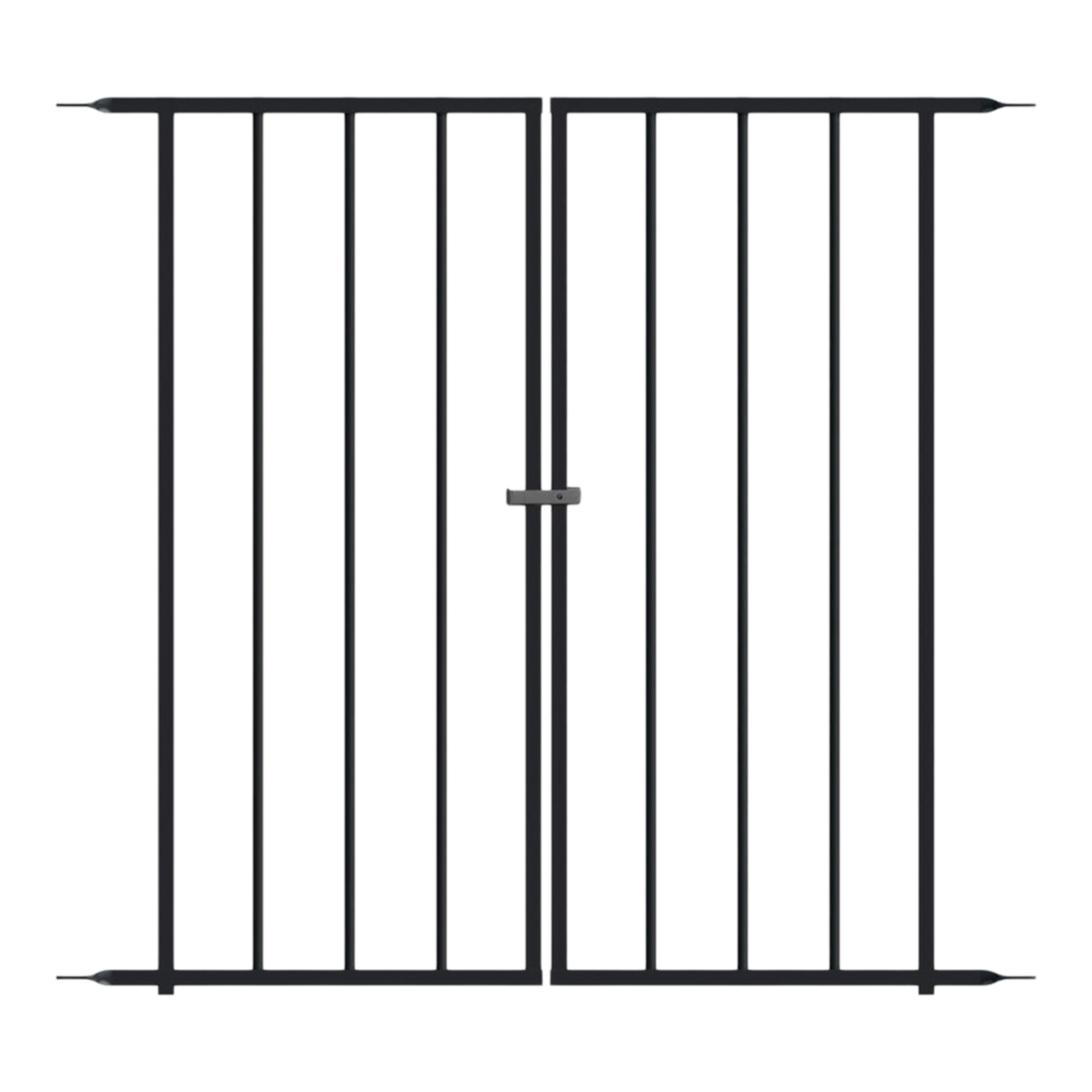 Panacea Euro Outdoor Rust-Resistant Metal Fence Gate, Black, 27 x 36-in Front_Flat
