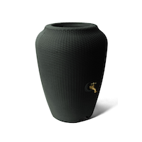 Algreen Wicker Rain Barrel, Black, 50-Gal