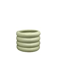 Wave Ripple Indoor Decorative Planter, 6-in, Sage Green Front_Elevated