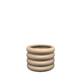 Wave Ripple Indoor Decorative Planter, 6-in, Warm Beige Front_Elevated