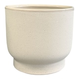 Jardinière décorative d'intérieur en céramique Palma, 4 po, blanc tacheté Front_Elevated