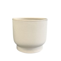 Palma Planter Ceramic Indoor Decorative Planter, 8-in, Speckle White Front_Elevated