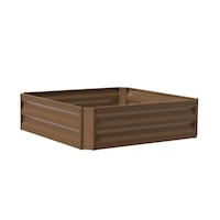 Panacea Steel Expandable Raised Garden Bed, Brown Front_Three_Fourths_Angled_Right