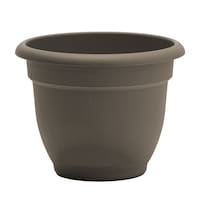 Bloem Ariana Self-Watering Planter, Round, 13-in W x 10-in H x 13-in D, Peppercorn Front_Elevated