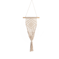 Primitive Planters Small Wall Planter Diamond, Hanging, White Front_Flat