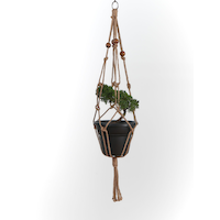 Primitive Planters Natural Jute Plant Hanger, Artificial Fibre, 42-in Front_Flat