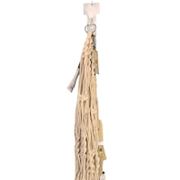 Primitive Planters Woven Cotton Plant Hanger, White, 42-in Front_Flat