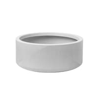 Garant Gavin Planter Bowl, Weather-resistant, 14.5-in W x 6-in H x 14.5-in D, White Front_Elevated