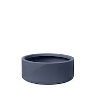 Garant Gavin Planter Bowl, Weather-resistant, Resin, 14.5-in W x 6-in H x 14.5-in D, Navy Front_Elevated