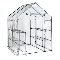 MiracleGro Mini Greenhouse, Shelves Included, 4.8-ft x 4.8-ft x 6.5-ft