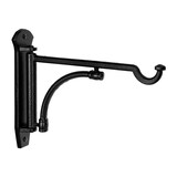 Panacea Farmhouse Swivel Cast Iron Single Hook/Bracket, Black, 10-in Front_Angled_Right