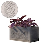 Jardinière d'extérieur carrée en ciment Modus Lifestyle Aspen Front_Three_Fourths_Angled_Left