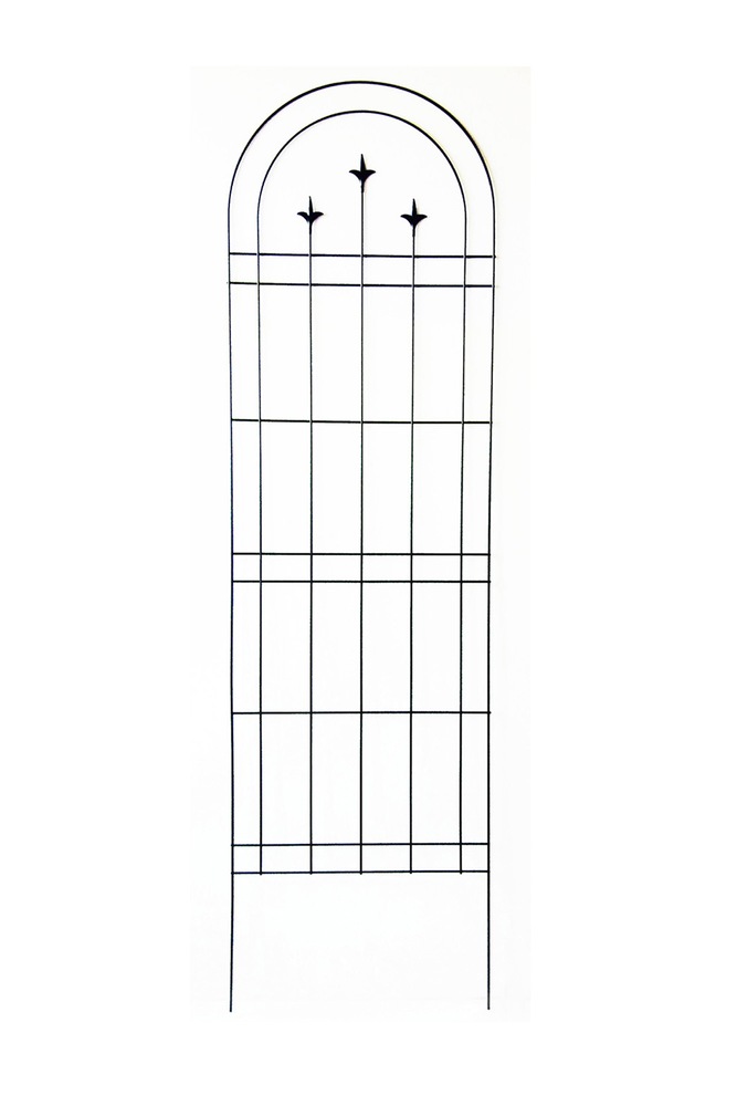 Panacea Point Arched Finial Treillis, 72in, Black Canadian Tire